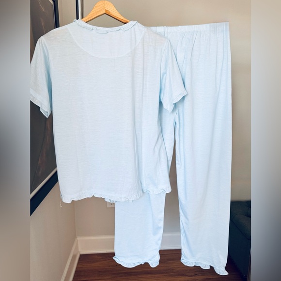 New Shangrila Cotton Pajama Set – Light Blue Embroidered | Size XL 💙 - Picture 4 of 11